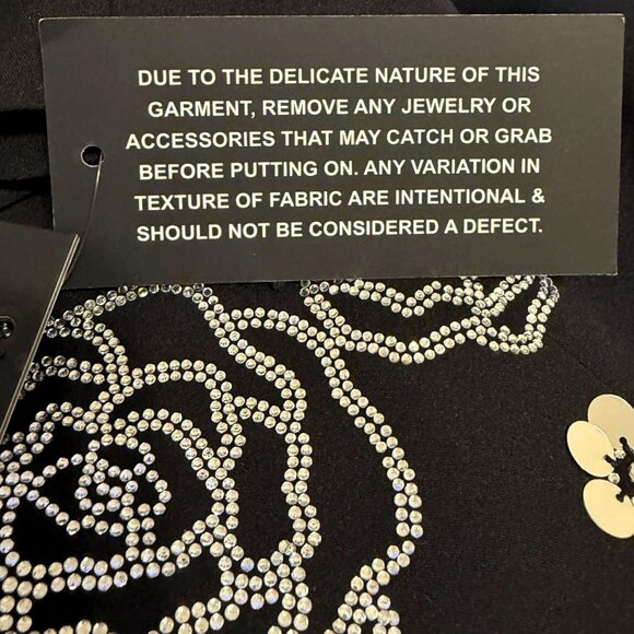 Karl Lagerfeld Paris Embellished Rose Motif Holiday Blazer • NWT $219 • Size 10 - Picture 8 of 14